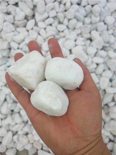 雪花白草坪石子6-9毫米白色砾石价格-灵寿永顺矿产品加工厂